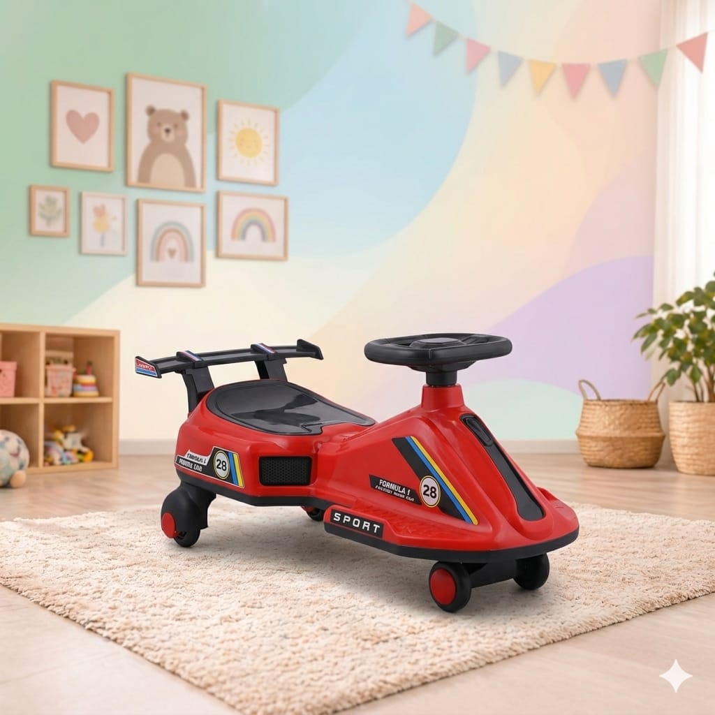 Twister Ride-On Car for Kids – Musical Swing Car with LED Lights