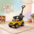 Export Quality Jeep Push Car for kids - Adorable Front Lights - Yellow Colour